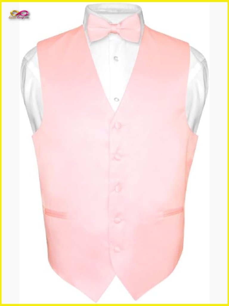 Men's Formal Vest And Bow Tie Set Classic Elegant Tuxedo Wedding Attire
